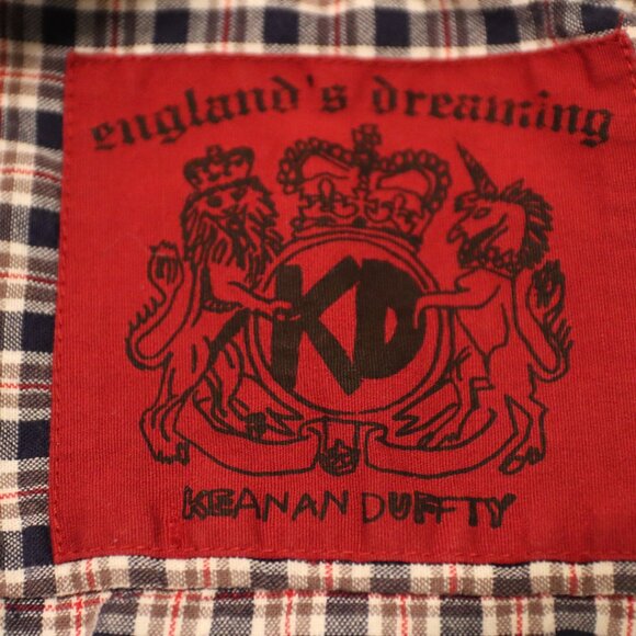 England's Dreaming Short Sleeve Snap front plaid casual shirt Keanan Duffty XL - Picture 2 of 13